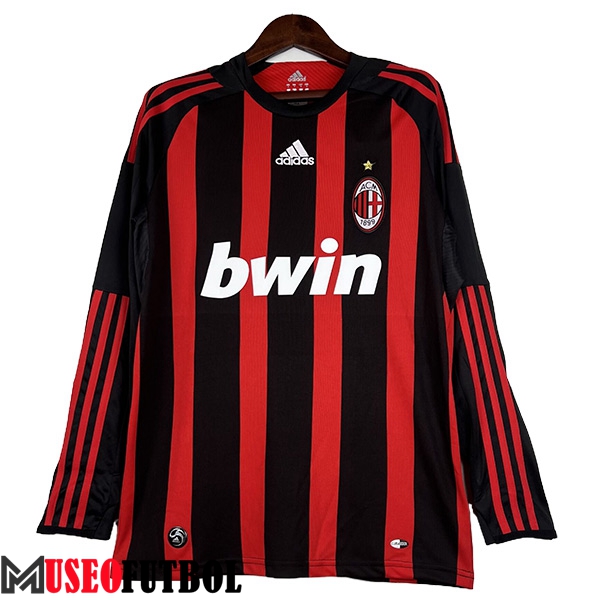 Camisetas De Futbol AC Milan Retro Manga Largas Primera 2008/2009