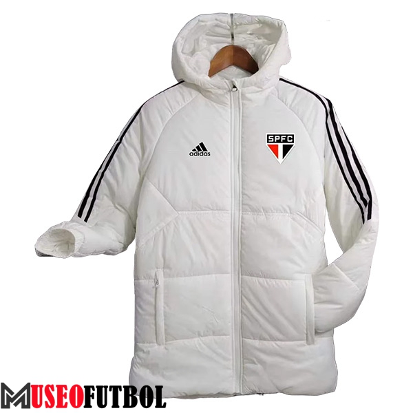 Nueva Plumas Con Capucha Sao Paulo FC Blanco 2023/2024 -03