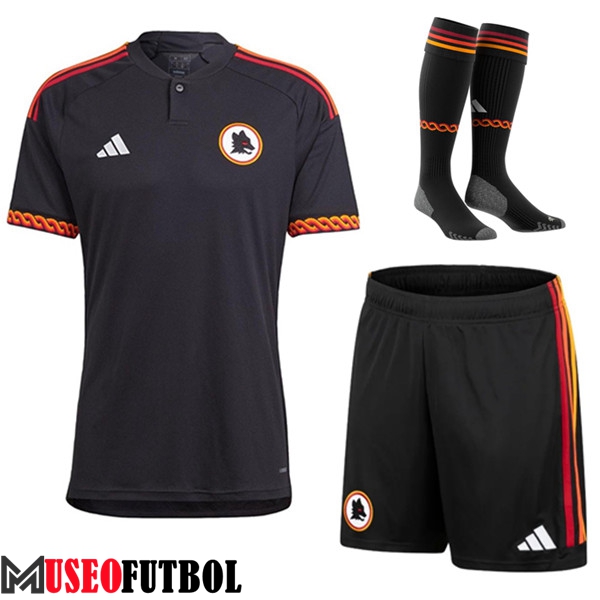 Camisetas Futbol AS Roma Tercera (Cortos + Calcetines) 2023/2024