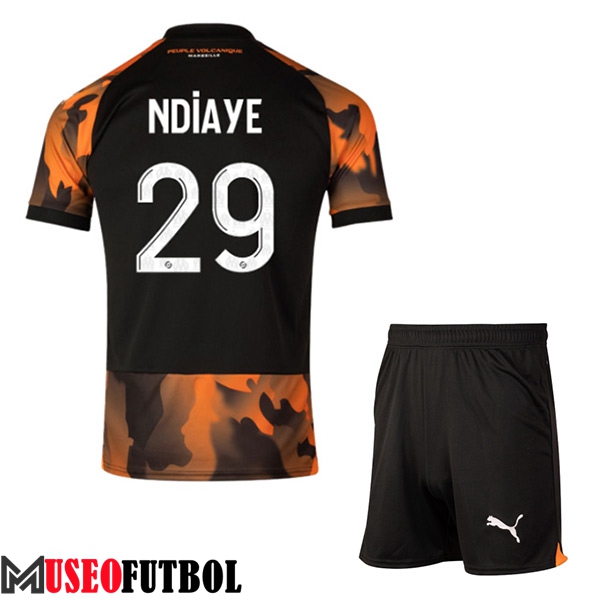 Camisetas De Futbol Marsella (NDIAYE #29) Ninoss 2023/2024 Tercera