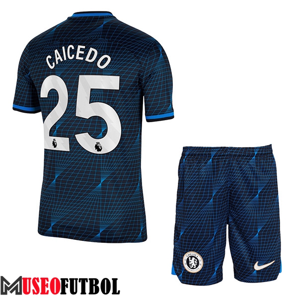 Camisetas De Futbol Chelsea (CAICEDO #25) Ninoss 2023/2024 Segunda