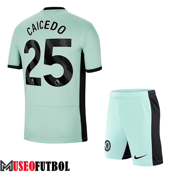 Camisetas De Futbol Chelsea (CAICEDO #25) Ninoss 2023/2024 Tercera