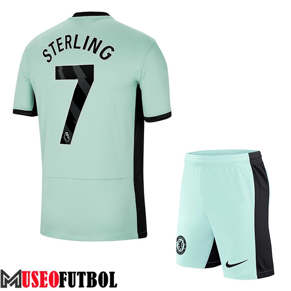 Camisetas De Futbol Chelsea (STERLING #7) Ninoss 2023/2024 Tercera