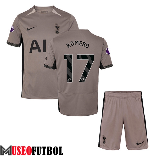 Camisetas De Futbol Tottenham Hotspur (ROMERO #17) Ninoss 2023/2024 Tercera