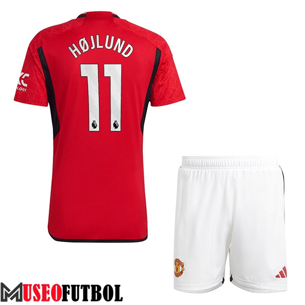 Camisetas De Futbol Manchester United (HOJLUND #11) Ninoss 2023/2024 Primera