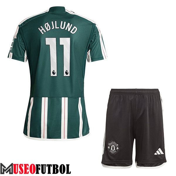 Camisetas De Futbol Manchester United (HOJLUND #11) Ninoss 2023/2024 Segunda