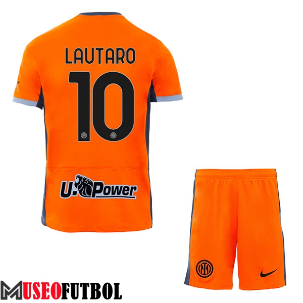 Camisetas De Futbol Inter Milan (LAUTARO #10) Ninoss 2023/2024 Tercera