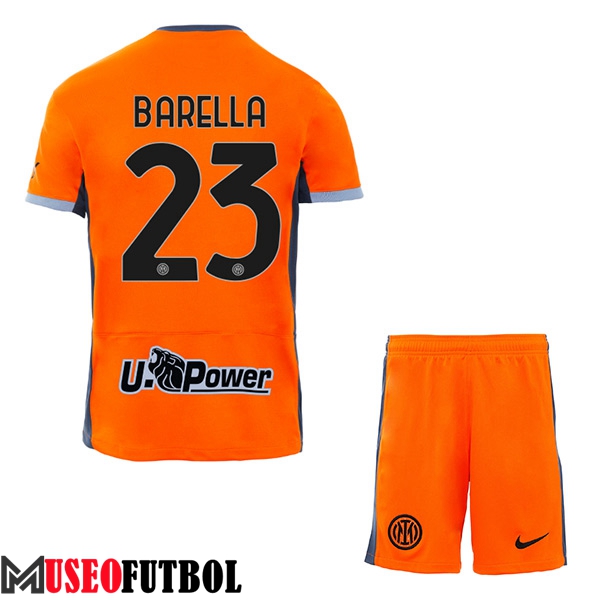 Camisetas De Futbol Inter Milan (BARELLA #23) Ninoss 2023/2024 Tercera