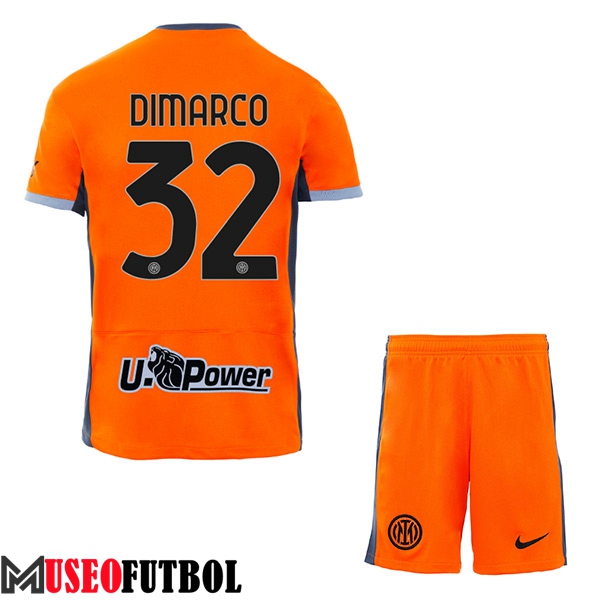 Camisetas De Futbol Inter Milan (DIMARCO #32) Ninoss 2023/2024 Tercera