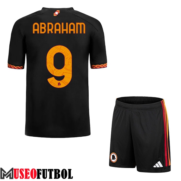 Camisetas De Futbol AS Roma (ABRAHAM #9) Ninoss 2023/2024 Tercera