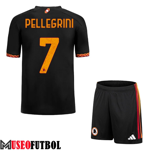 Camisetas De Futbol AS Roma (PELLEGRINI #7) Ninoss 2023/2024 Tercera