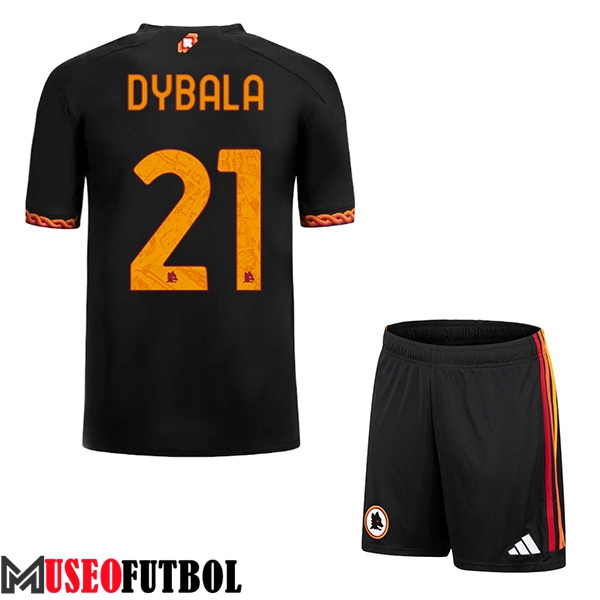 Camisetas De Futbol AS Roma (DYBALA #21) Ninoss 2023/2024 Tercera