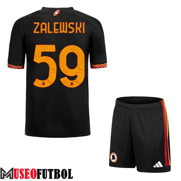 Camisetas De Futbol AS Roma (ZALEWSKI #59) Ninoss 2023/2024 Tercera