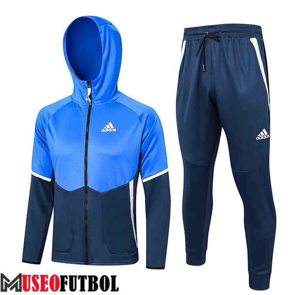 Chaqueta Con Capucha Chandal Rompevientos Chaqueta Adidas Azul 2023/2024 -02