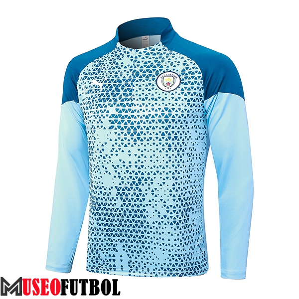 Sudadera De Entrenamiento Manchester City Azul Claro 2023/2024 -02