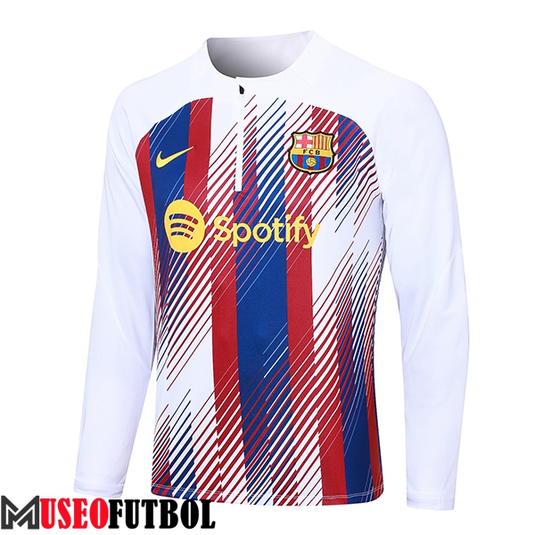 Sudadera De Entrenamiento FC Barcelona Blanco 2023/2024