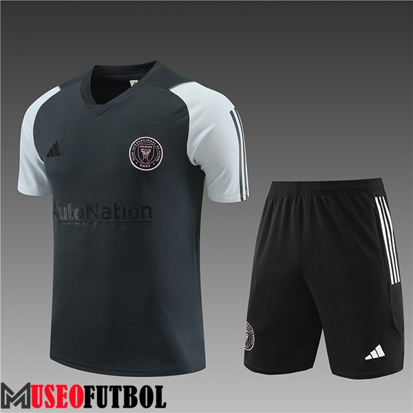 Camiseta Entrenamiento + Cortos Inter Miami CF Ninos Gris Oscuro 2023/2024