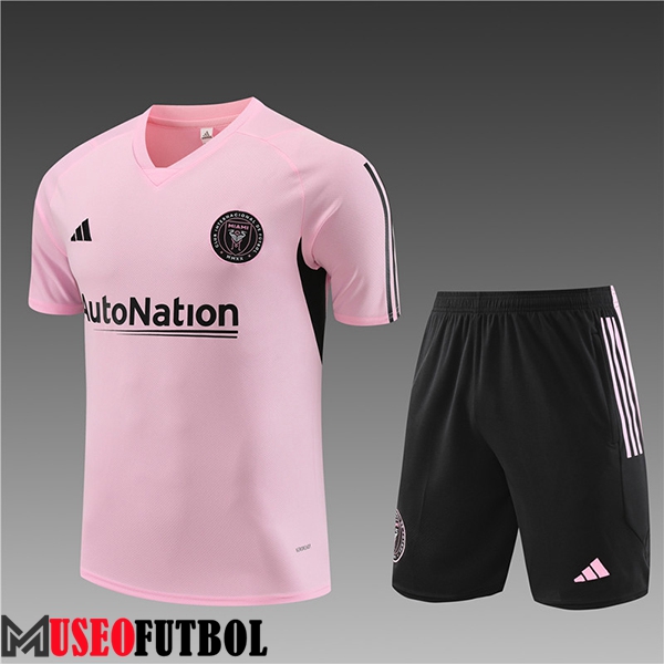 Camiseta Entrenamiento + Cortos Inter Miami CF Ninos Rosa 2023/2024