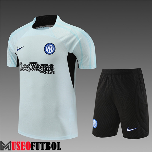 Camiseta Entrenamiento + Cortos Inter Milan Ninos Azul Claro 2023/2024