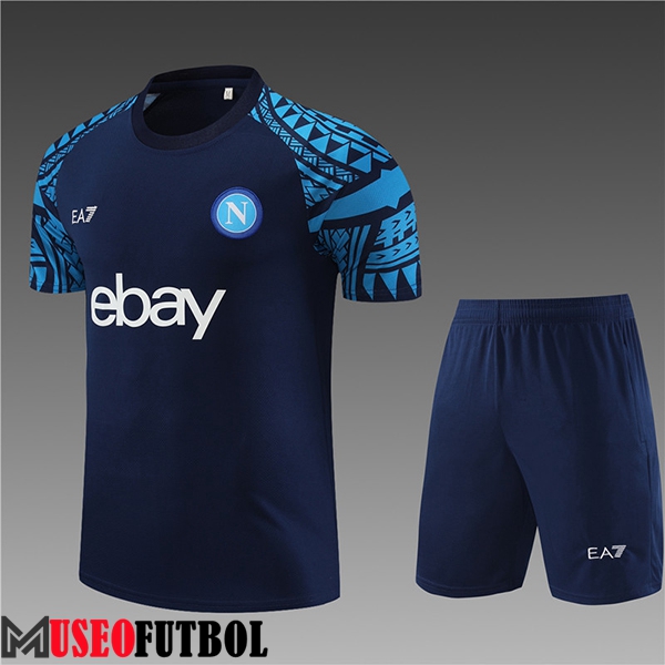 Camiseta Entrenamiento + Cortos Naples Ninos Azul marino 2023/2024