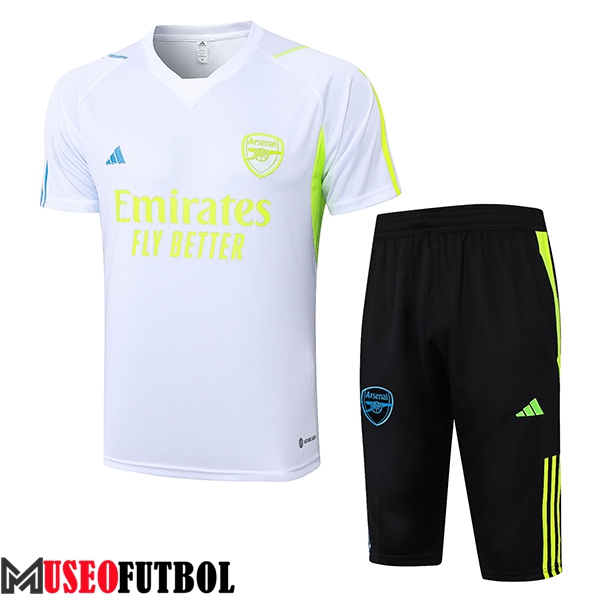 Camiseta Entrenamiento + Cortos Arsenal Blanco 2023/2024