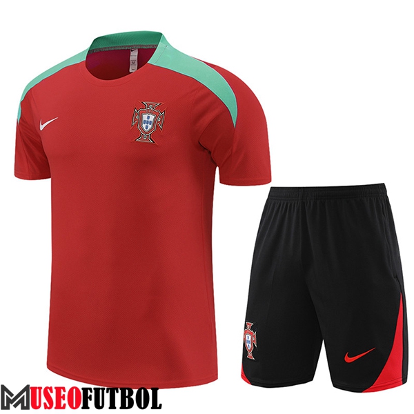 Camiseta Entrenamiento + Cortos Portugal Rojo 2023/2024