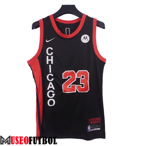 Camisetas De Futbol Chicago Bulls (JORDAN #23) 2023/24 Negro/Rojo -03