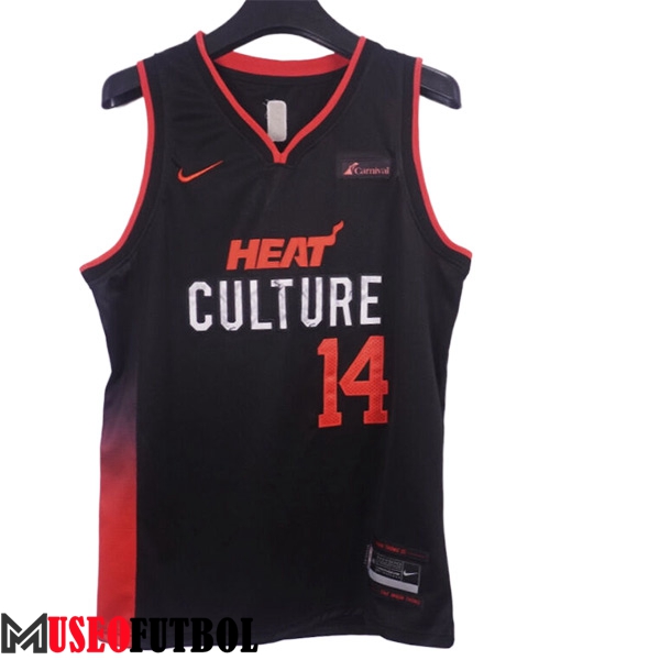 Camisetas De Futbol Miami Heat (HERRO #14) 2023/24 Negro/Rojo