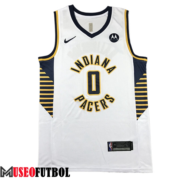 Camisetas De Futbol New Indiana Pacers (HALIBURTON #0) 2023/24 Blanco