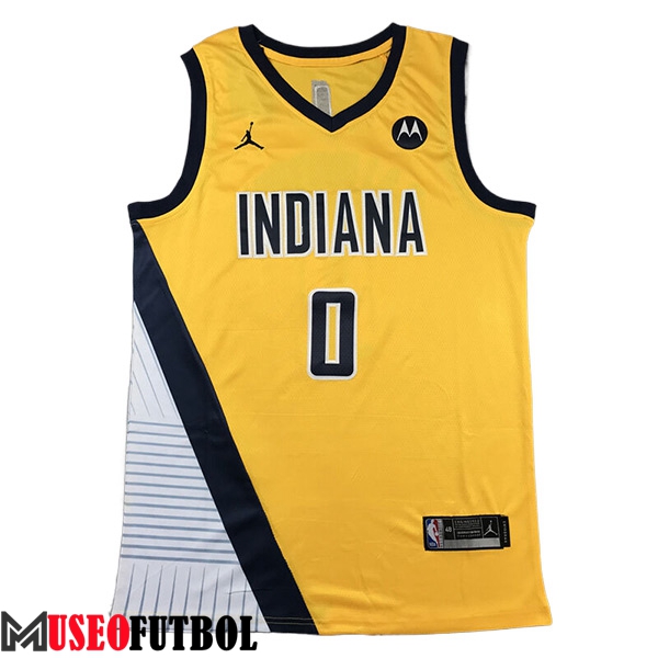 Camisetas De Futbol New Orleans Pelicans (HALIBURTON #0) 2023/24 Amarillo