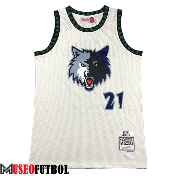 Camisetas De Futbol New Minnesota Timberwolves (GARNETT #21) 2023/24 Blanco