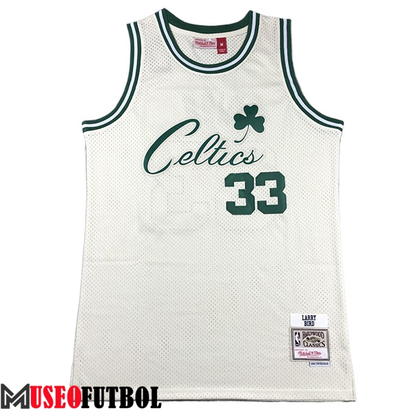 Camisetas De Futbol Boston Celtics (BIRD #33) 2023/24 Blanco/Verde -03