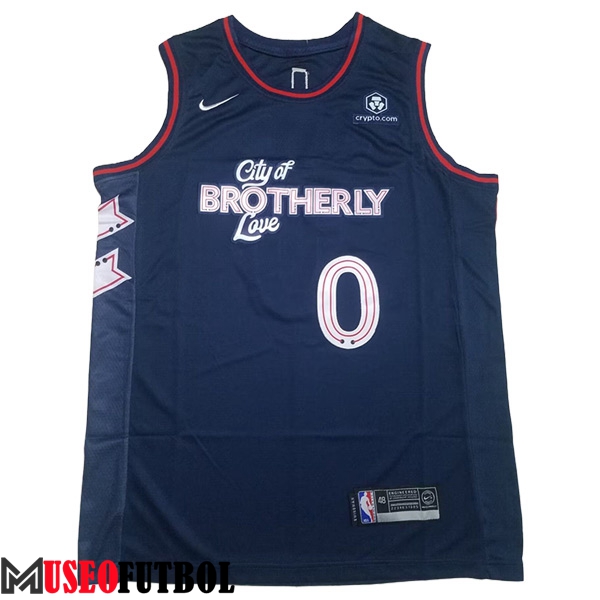 Camisetas De Futbol Philadelphia 76ers (MAXEY #0) 2023/24 Azul Oscuro