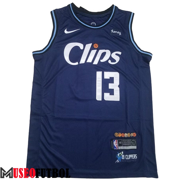 Camisetas De Futbol Los Angeles Clippers (GEORGE #13) 2023/24 Azul Oscuro