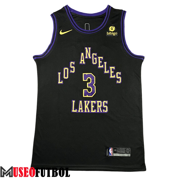 Camisetas De Futbol Los Angeles Lakers (DAVIS #3) 2023/24 Negro -02