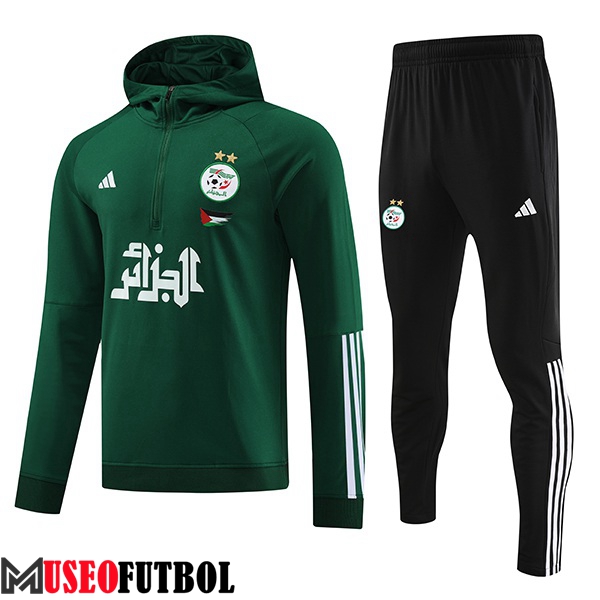 Chaqueta Con Capucha Chandal Algeria Verde 2023/2024