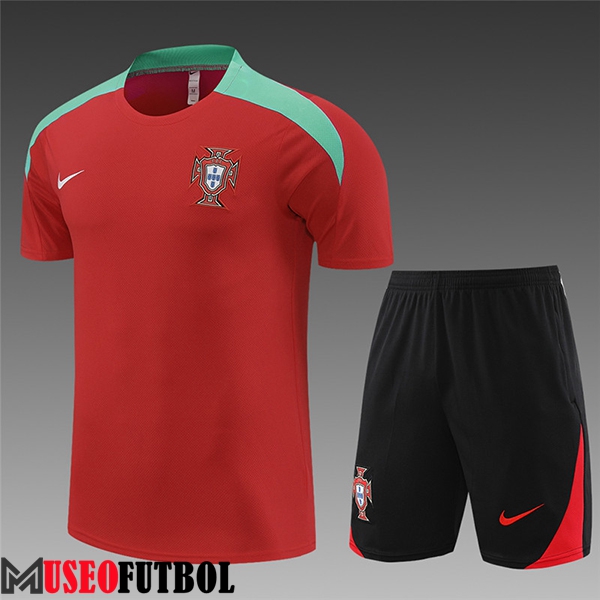 Camiseta Entrenamiento + Cortos Portugal Ninos Rojo 2023/2024