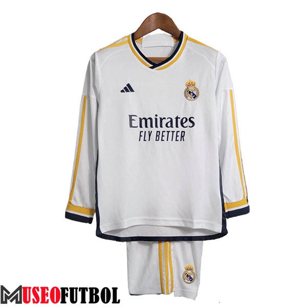 Camisetas De Futbol Real Madrid Ninos Primera Manga Largas 2023/2024