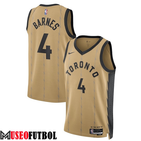 Camisetas De Futbol Toronto Raptors (BARNES #4) 2023/24 Marrón