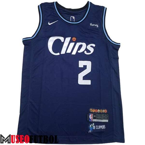 Camisetas De Futbol Los Angeles Clippers (LEONARO #2) 2023/24 Azul Oscuro