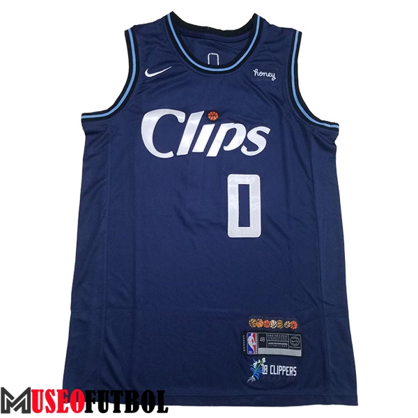 Camisetas De Futbol Los Angeles Clippers (WESTBROOK #0) 2023/24 Azul Oscuro