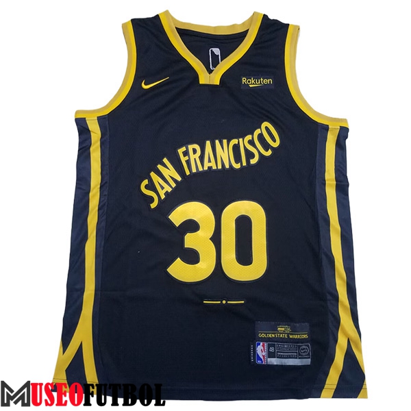 Camisetas De Futbol Golden State Warriors (CURRY #30) 2023/24 Negro/Amarillo -02