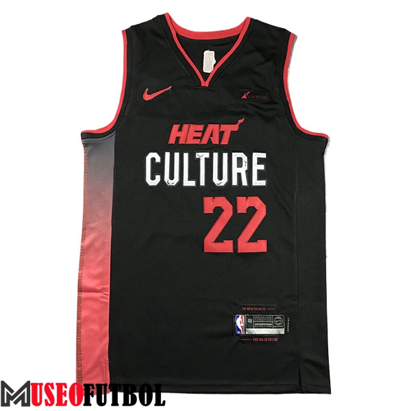 Camisetas De Futbol Miami Heat (BUTLER #22) 2023/24 Negro/Rojo -02