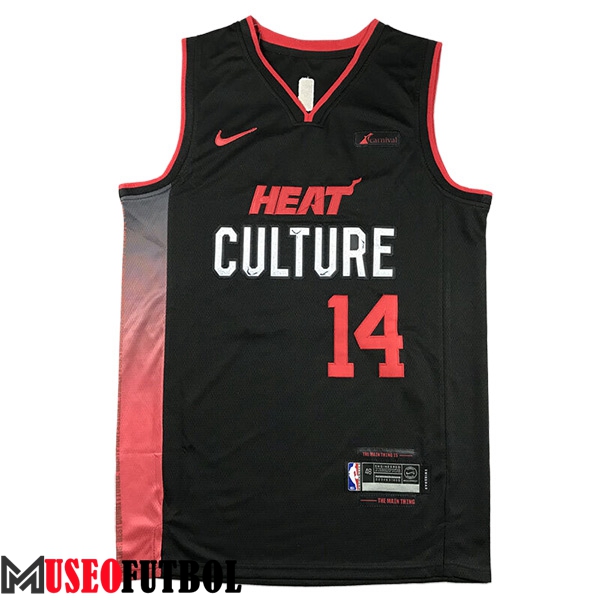 Camisetas De Futbol Miami Heat (HERRO #14) 2023/24 Negro/Rojo -02