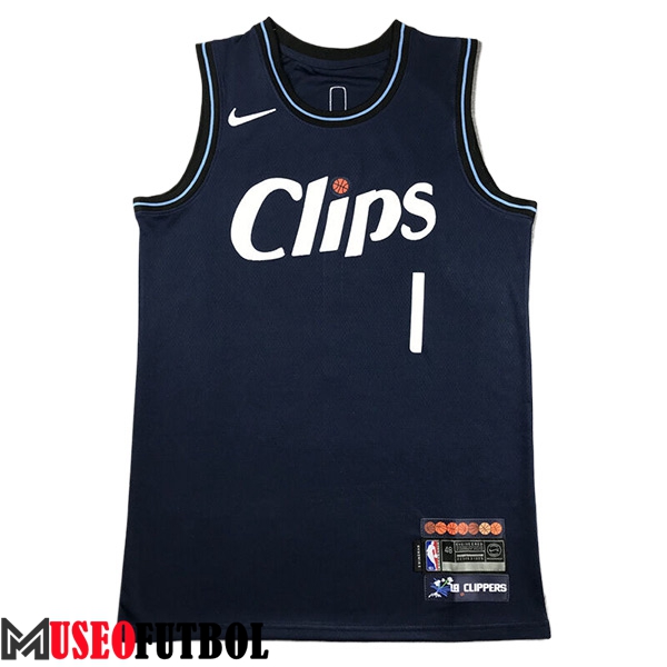 Camisetas De Futbol Los Angeles Clippers (HARDEN #1) 2023/24 Azul Oscuro