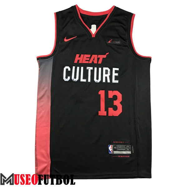 Camisetas De Futbol Miami Heat (ADEBAYO #13) 2023/24 Negro/Rojo