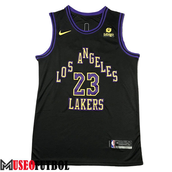 Camisetas De Futbol Los Angeles Lakers (JAMES #23) 2023/24 Negro -03