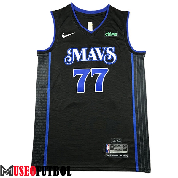 Camisetas De Futbol Dallas Mavericks (DONCIC #77) 2023/24 Negro/Azul