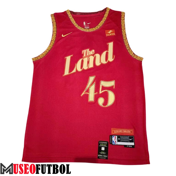 Camisetas De Futbol Cleveland Cavaliers (MITCHELL #45) 2023/24 Rojo -02