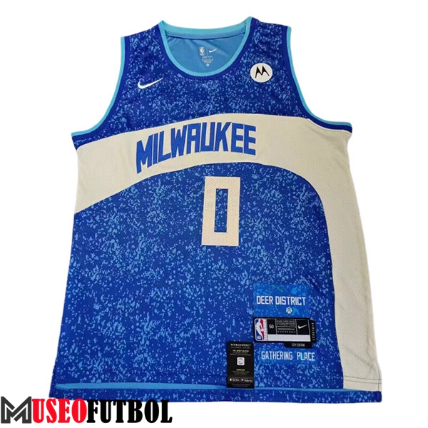 Camisetas De Futbol Milwaukee Bucks (LILLARD #0) 2023/24 Azul